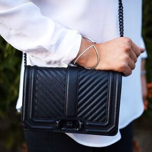 Beautiful Black Quilted Small Crossbody Purse